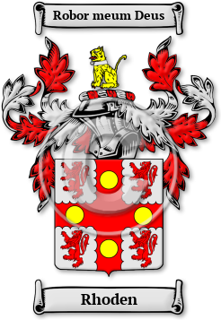 Rhoden Family Crest Download (jpg) Legacy Series - 150 DPI
