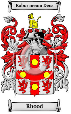 Rhood Family Crest/Coat of Arms