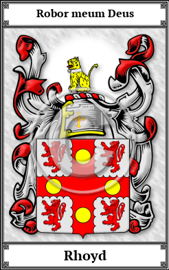 Rhoyd Family Crest Download (JPG)  Book Plated - 150 DPI