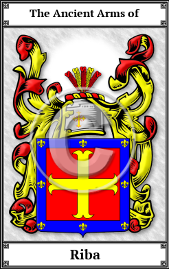 Riba Family Crest Download (JPG) Book Plated - 600 DPI