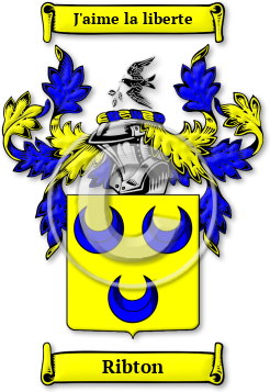Ribton Family Crest Download (jpg) Legacy Series - 150 DPI