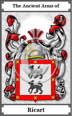 Ricart Family Crest Download (JPG)  Book Plated - 150 DPI