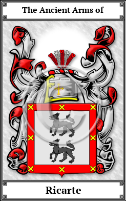 Ricarte Family Crest Download (JPG)  Book Plated - 150 DPI