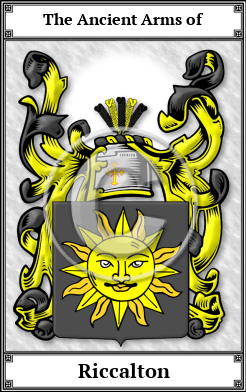Riccalton Family Crest Download (JPG)  Book Plated - 150 DPI