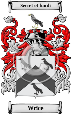 Wrice Family Crest/Coat of Arms