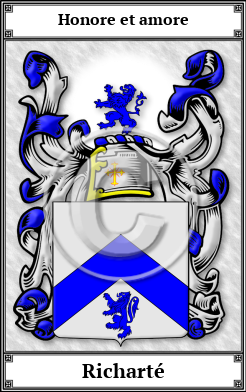 Richarté Family Crest Download (JPG) Book Plated - 150 DPI