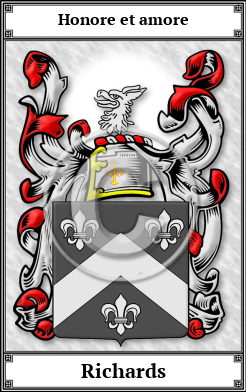 Richards Family Crest Download (JPG) Book Plated - 600 DPI