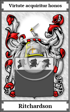 Ritchardson Family Crest Download (JPG)  Book Plated - 150 DPI