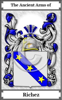 Richez Family Crest Download (JPG)  Book Plated - 150 DPI