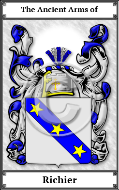 Richier Family Crest Download (JPG)  Book Plated - 150 DPI