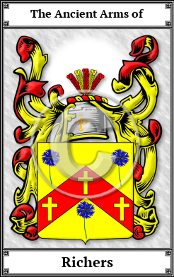 Richers Family Crest Download (JPG) Book Plated - 600 DPI