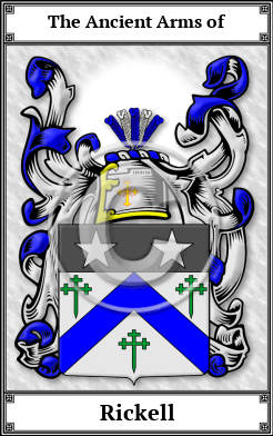 Rickell Family Crest Download (JPG)  Book Plated - 150 DPI