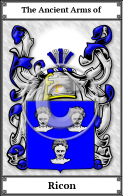 Ricon Family Crest Download (JPG)  Book Plated - 150 DPI