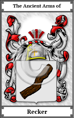 Recker Family Crest Download (JPG)  Book Plated - 150 DPI