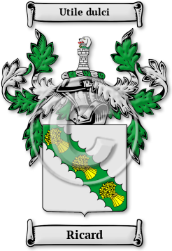 Ricard Family Crest Download (jpg) Legacy Series - 150 DPI