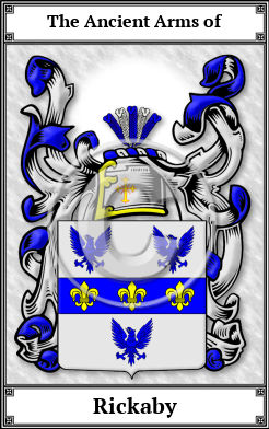 Rickaby Family Crest Download (JPG)  Book Plated - 150 DPI