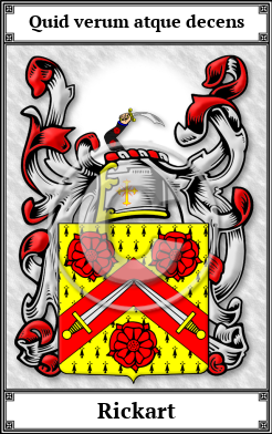 Rickart Family Crest Download (JPG)  Book Plated - 150 DPI
