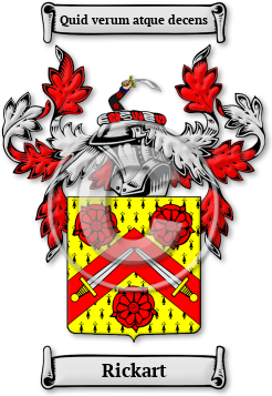 Rickart Family Crest Download (jpg) Legacy Series - 150 DPI