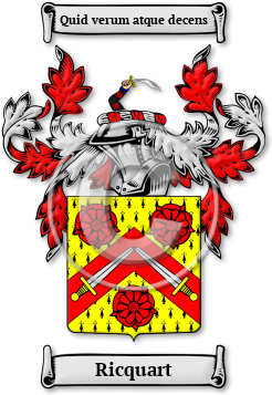 Ricquart Family Crest Download (jpg) Legacy Series - 150 DPI