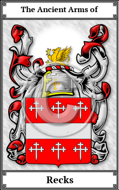 Recks Family Crest Download (JPG) Book Plated - 600 DPI
