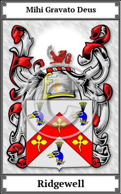 Ridgewell Family Crest Download (JPG)  Book Plated - 150 DPI