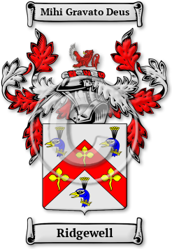 Ridgewell Family Crest Download (jpg) Legacy Series - 150 DPI