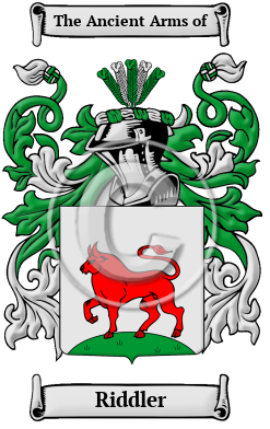 Riddler Family Crest/Coat of Arms