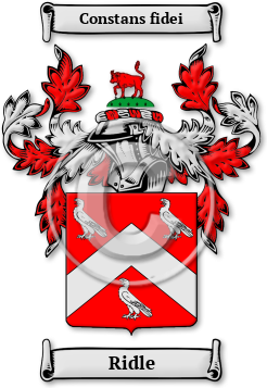 Ridle Family Crest Download (jpg) Legacy Series - 150 DPI