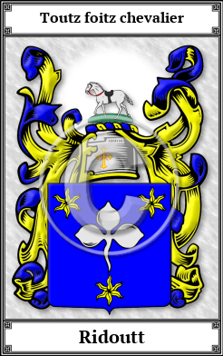 Ridoutt Family Crest Download (JPG)  Book Plated - 150 DPI