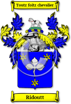 Ridoutt Family Crest Download (jpg) Legacy Series - 150 DPI