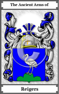 Reigers Family Crest Download (JPG)  Book Plated - 150 DPI