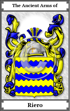 Riero Family Crest Download (JPG)  Book Plated - 150 DPI