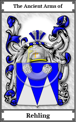 Rehling Family Crest Download (JPG)  Book Plated - 150 DPI