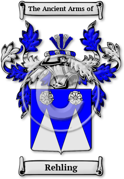 Rehling Family Crest Download (jpg) Legacy Series - 150 DPI
