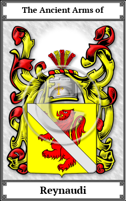Reynaudi Family Crest Download (JPG) Book Plated - 600 DPI