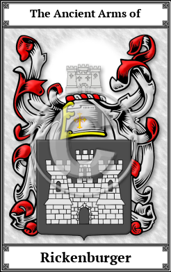 Rickenburger Family Crest Download (JPG) Book Plated - 600 DPI
