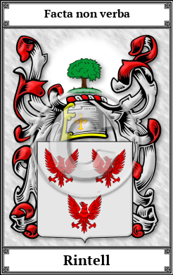 Rintell Family Crest Download (JPG)  Book Plated - 150 DPI