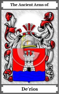 De'rios Family Crest Download (JPG)  Book Plated - 150 DPI