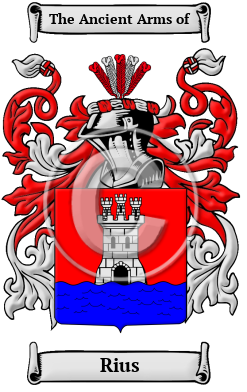 Rius Family Crest Download (JPG) Heritage Series - 600 DPI