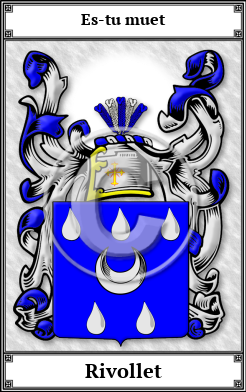 Rivollet Family Crest Download (JPG)  Book Plated - 150 DPI