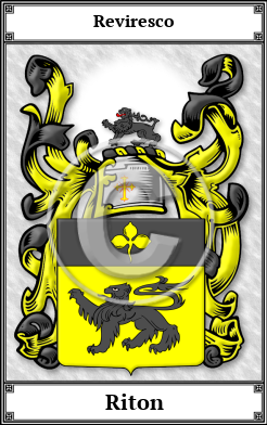 Riton Family Crest Download (JPG)  Book Plated - 150 DPI