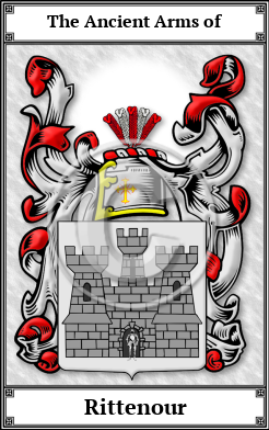 Rittenour Family Crest Download (JPG) Book Plated - 600 DPI