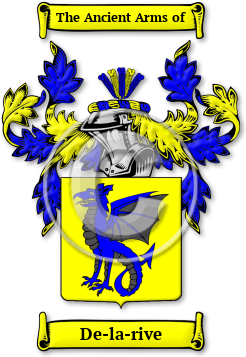 De-la-rive Family Crest Download (jpg) Legacy Series - 150 DPI