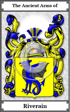 Riverain Family Crest Download (JPG)  Book Plated - 150 DPI