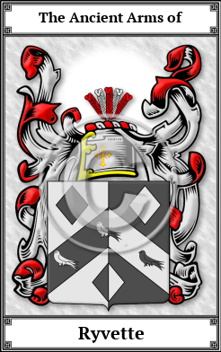 Ryvette Family Crest Download (JPG)  Book Plated - 150 DPI