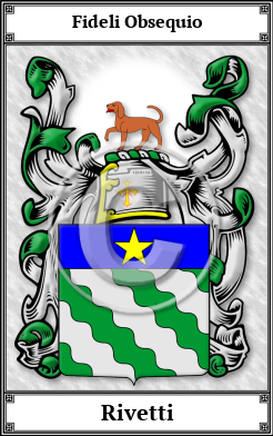 Rivetti Family Crest Download (JPG) Book Plated - 600 DPI