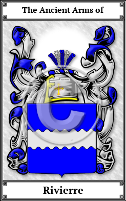 Rivierre Family Crest Download (JPG)  Book Plated - 150 DPI