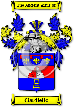 Ciardiello Family Crest Download (jpg) Legacy Series - 150 DPI