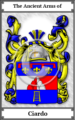 Ciardo Family Crest Download (JPG) Book Plated - 600 DPI