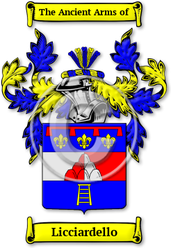 Licciardello Family Crest Download (jpg) Legacy Series - 150 DPI